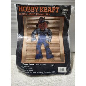 Vintage Hobby Kraft Halloween "Scarecrow" Plastic Canvas Needlecraft Kit #4544